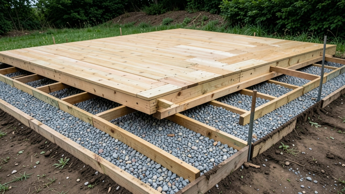 budowa tarasu drewnianego na gruncie