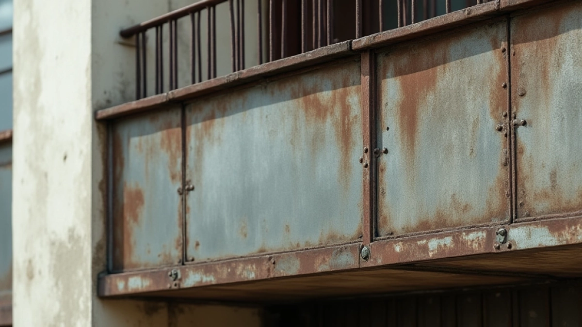 Okucie balkonu blachą