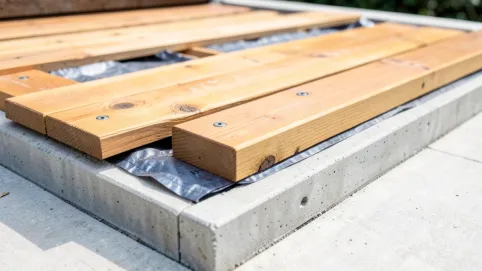 budowa tarasu drewnianego na betonie