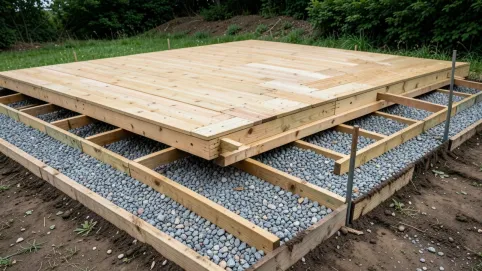 budowa tarasu drewnianego na gruncie