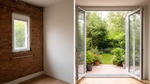 Przebudowa okna na drzwi tarasowe